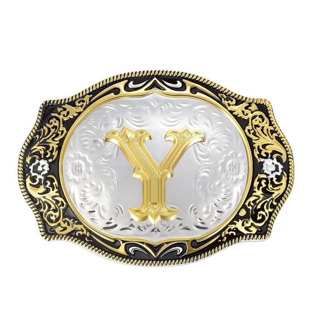 2948 Belt Buckle │Western Initial Letters AY to Z Christmas Halloween Small